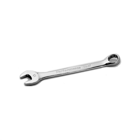 Performance Tool Chrome Combination Wrench, 13mm, with 12 Point Box End, Fully Polished, 5-3/4" Long W30013